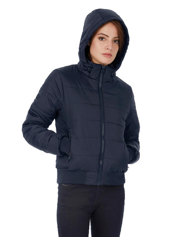 B &amp; C Superhood/women Jacket, Black/Cobalt Blue, XS bedrucken, Art.-Nr. 439421552