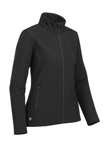 StormTech Women`s Orbiter Softshell Jacket, Black/Bright Red, XL bedrucken, Art.-Nr. 469181796