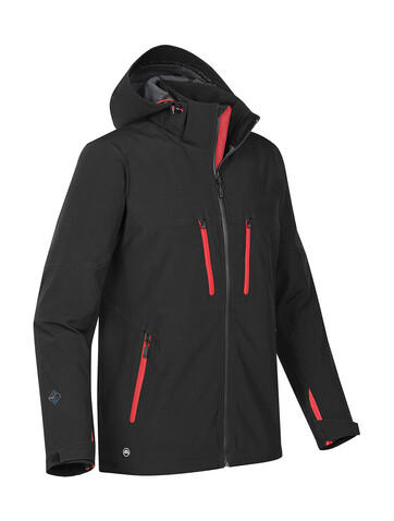 StormTech Patrol Softshell Jacket, Black/Bright Red, L bedrucken, Art.-Nr. 477181795