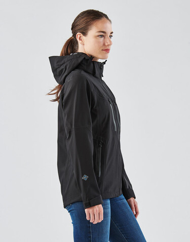 StormTech Women`s Patrol Softshell Jacket, Black/Carbon, XS bedrucken, Art.-Nr. 478181722