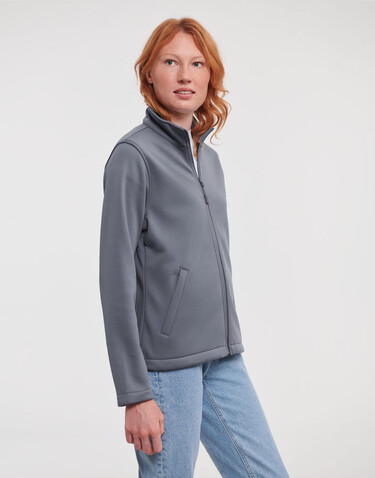 Russell Europe Ladies` Smart Softshell Jacket, Black, XS (34) bedrucken, Art.-Nr. 486001012