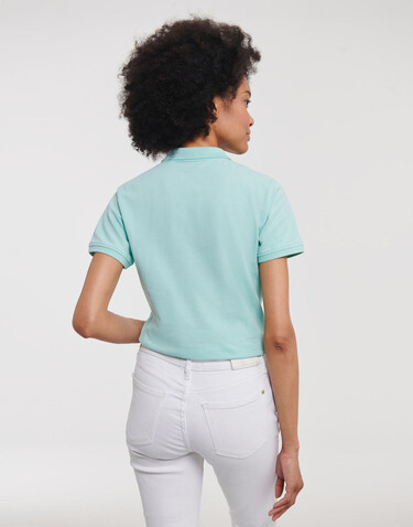 Russell Europe Ladies` Pure Organic Polo, White, XS bedrucken, Art.-Nr. 504000002