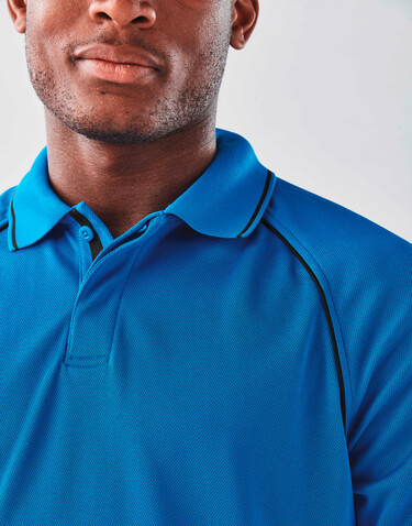 StormTech Endurance HD Polo, Azure/Black, 3XL bedrucken, Art.-Nr. 515183566
