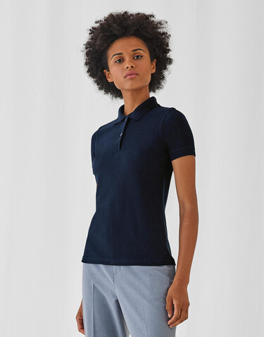 B &amp; C Safran Pure/women Polo, Heather Grey, S bedrucken, Art.-Nr. 526421233