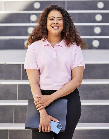 Fruit of the Loom Ladies` Premium Polo, Fuchsia, 2XL (18) bedrucken, Art.-Nr. 528014397