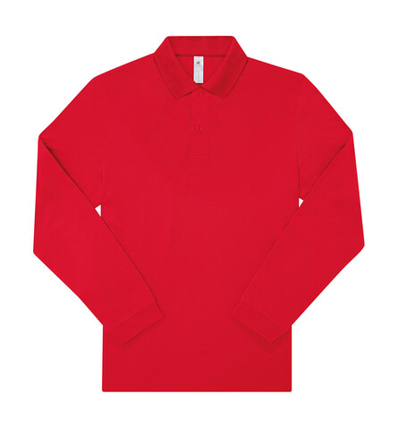 B &amp; C My Polo 180 LSL, Red, M bedrucken, Art.-Nr. 528424003