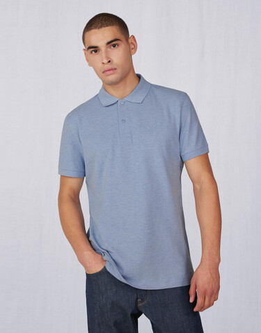 B &amp; C My Polo 210, Heather Grey Fog, L bedrucken, Art.-Nr. 529421094