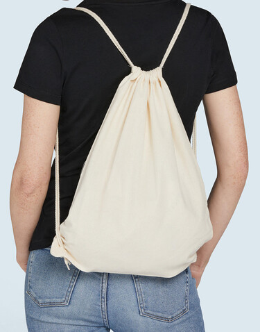 SG ACCESSORIES - BAGS Organic Cotton Drawstring Backpack, Snowwhite, One Size bedrucken, Art.-Nr. 608570000
