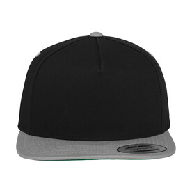 Flexfit Classic 5 Panel Snapback, Black/Silver, One Size bedrucken, Art.-Nr. 614681580