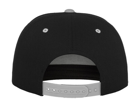 Flexfit Classic 5 Panel Snapback, Black/Silver, One Size bedrucken, Art.-Nr. 614681580