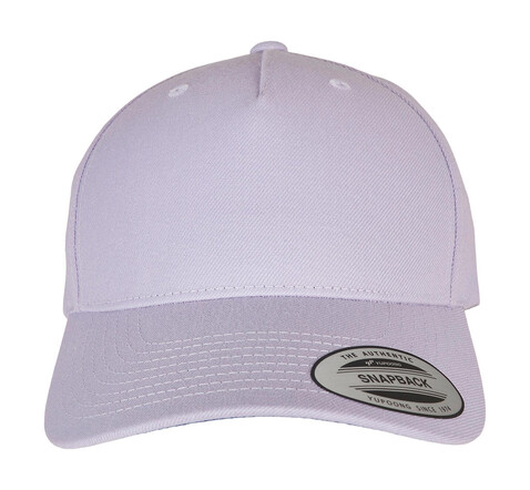 Flexfit 5-Panel Premium Curved Visor Snapback Cap, Light Purple, One Size bedrucken, Art.-Nr. 617683470