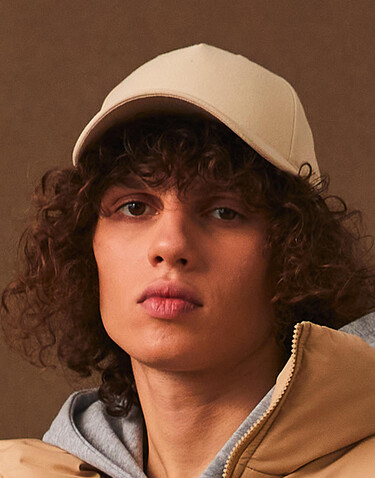 Flexfit 5-Panel Premium Curved Visor Snapback Cap, Heather Grey, One Size bedrucken, Art.-Nr. 617681230