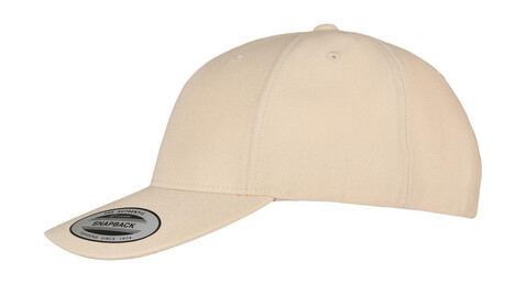 Flexfit 5-Panel Premium Curved Visor Snapback Cap, Heather Grey, One Size bedrucken, Art.-Nr. 617681230