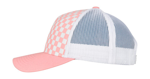 Flexfit Checkerboard Retro Trucker, Black/White, One Size bedrucken, Art.-Nr. 624681500