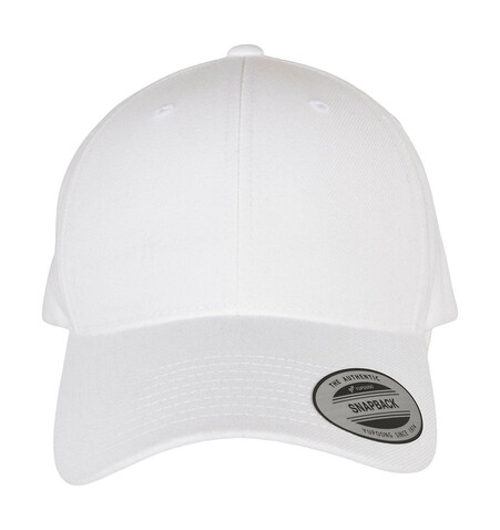 Flexfit Premium Curved Visor Snapback Cap, White, One Size bedrucken, Art.-Nr. 626680000