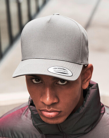 Flexfit 5-Panel Curved Classic Snapback, Burgundy, One Size bedrucken, Art.-Nr. 631684480