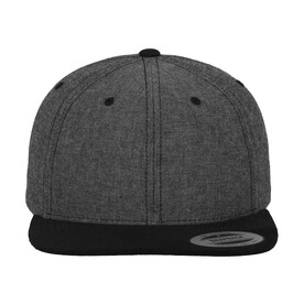 Flexfit Chambray-Suede Snapback, Black/Black, One Size bedrucken, Art.-Nr. 638681510