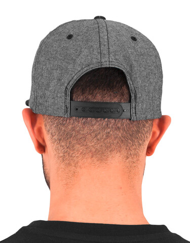 Flexfit Chambray-Suede Snapback, Black/Black, One Size bedrucken, Art.-Nr. 638681510