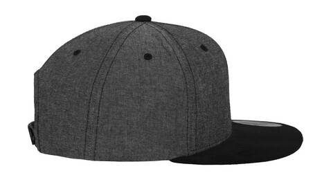 Flexfit Chambray-Suede Snapback, Black/Black, One Size bedrucken, Art.-Nr. 638681510