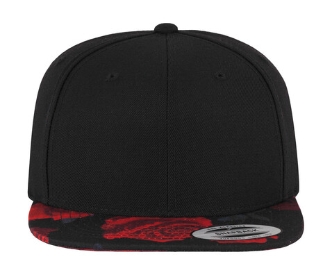 Flexfit Roses Snapback, Black/Red, One Size bedrucken, Art.-Nr. 640681540