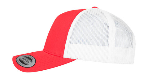 Flexfit 5-Panel Retro Trucker 2-Tone Cap, Blue/Beige, One Size bedrucken, Art.-Nr. 649683610