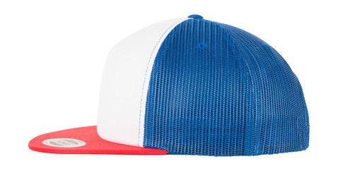 Flexfit Foam Trucker with White Front, Navy/White/Navy, One Size bedrucken, Art.-Nr. 652682800