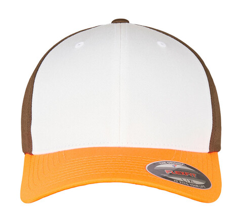 Flexfit 3-Tone Flexfit Cap, Neonorange/White/Olive, S/M bedrucken, Art.-Nr. 658684841 Flexfit 3-Tone Flexfit Cap, Neonorange/White/Olive, S/M bedrucken, Art.-Nr. 658684841