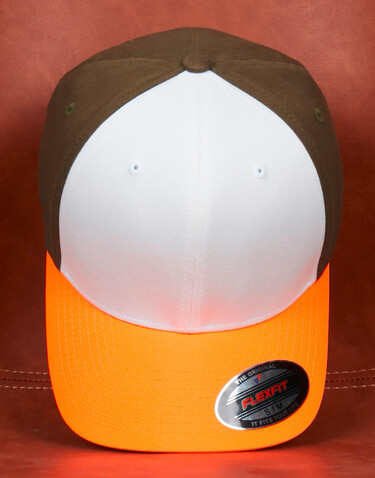 Flexfit 3-Tone Flexfit Cap, Neonorange/White/Olive, S/M bedrucken, Art.-Nr. 658684841 Flexfit 3-Tone Flexfit Cap, Neonorange/White/Olive, S/M bedrucken, Art.-Nr. 658684841