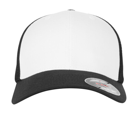 Flexfit Flexfit Mesh Colored Front, Black/White/Black, S/M bedrucken, Art.-Nr. 660681801