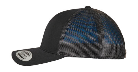Flexfit Trucker Recycled Polyester Fabric Cap, Black, One Size bedrucken, Art.-Nr. 662681010