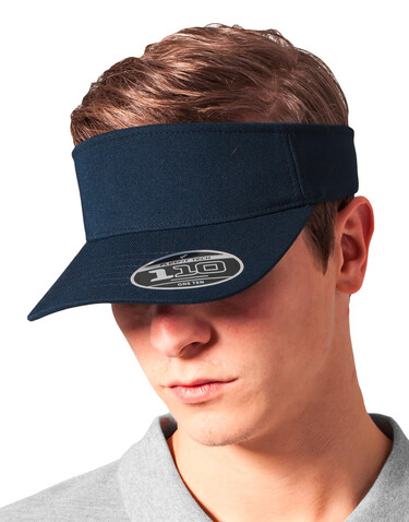 Flexfit 110 Visor Cap, Navy, One Size bedrucken, Art.-Nr. 663682000