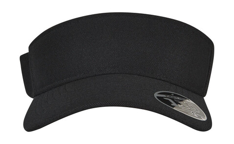 Flexfit 110 Visor Cap, Black, One Size bedrucken, Art.-Nr. 663681010