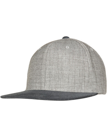 Flexfit Melange Velour Snapback, Grey/Grey, One Size bedrucken, Art.-Nr. 671681420