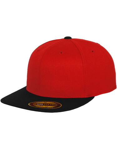 Flexfit Premium 210 Fitted 2-Tone, Red/Black, L/XL bedrucken, Art.-Nr. 672684512