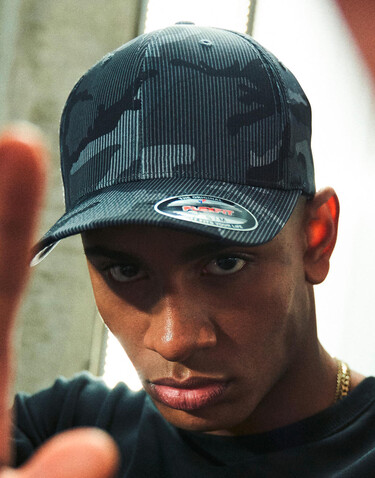Flexfit Flexfit Camo Stripe Cap, Dark Camo, S/M bedrucken, Art.-Nr. 675687121