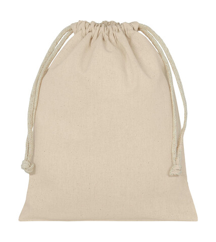 SG ACCESSORIES - BAGS Organic Cotton Stuff Bag, Natural, 2XS (10x14) bedrucken, Art.-Nr. 681570081