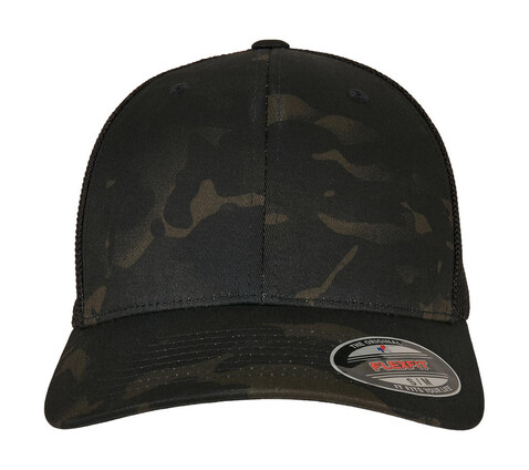 Flexfit Multicam Trucker Mesh Cap, Multicam Black, S/M bedrucken, Art.-Nr. 684681111