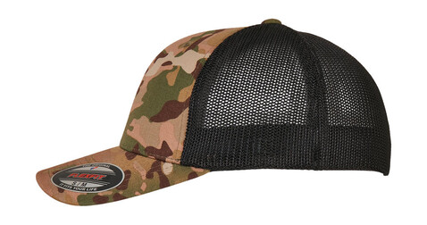 Flexfit Multicam Trucker Mesh Cap, Multicam Black, S/M bedrucken, Art.-Nr. 684681111
