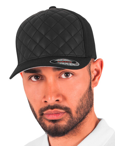 Flexfit Diamond Quilted Flexfit, Black, S/M bedrucken, Art.-Nr. 686681011