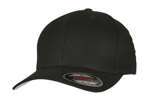 Flexfit V-Flexfit® Cotton Twill Cap, Black, S/M bedrucken, Art.-Nr. 689681011