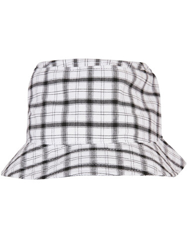 Flexfit Check Bucket Hat, Black/Grey, One Size bedrucken, Art.-Nr. 693681600