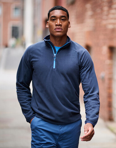 Regatta Navigate Half Zip Fleece, Black/New Royal, S bedrucken, Art.-Nr. 775171493
