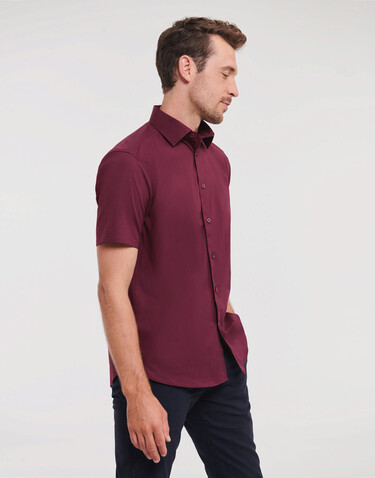 Russell Europe Fitted Stretch Shirt, White, 4XL bedrucken, Art.-Nr. 787000009