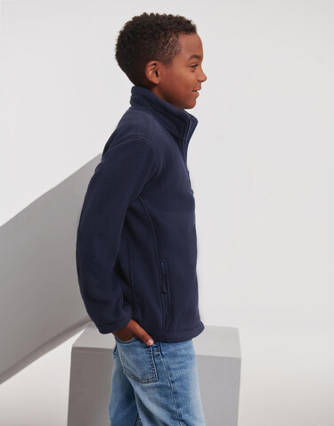 Russell Europe Kids` Full Zip Outdoor Fleece, French Navy, S (104/3-4) bedrucken, Art.-Nr. 818002013