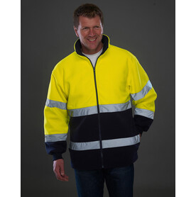Yoko Fluo 2-Tone Fleece Jacket, Fluo Yellow/Navy, S bedrucken, Art.-Nr. 819776523 Yoko Fluo 2-Tone Fleece Jacket, Fluo Yellow/Navy, S bedrucken, Art.-Nr. 819776523