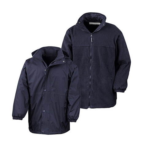 Result Junior Reversible Stormproof Jacket, Black/Grey, 2XS (2-3) bedrucken, Art.-Nr. 860331512