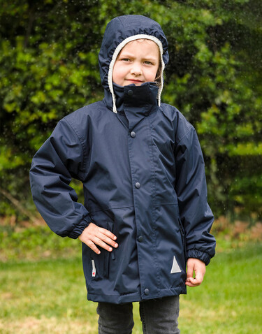 Result Junior Stormdri 4000 Recycled Coat, Black/Grey, 2XS (2-3) bedrucken, Art.-Nr. 860331512