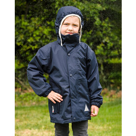 Result Junior Stormdri 4000 Recycled Coat, Black/Grey, 2XS (2-3) bedrucken, Art.-Nr. 860331512