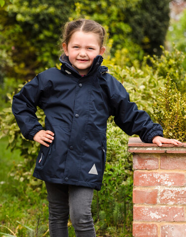 Result Junior Stormdri 4000 Recycled Coat, Black/Grey, 2XS (2-3) bedrucken, Art.-Nr. 860331512