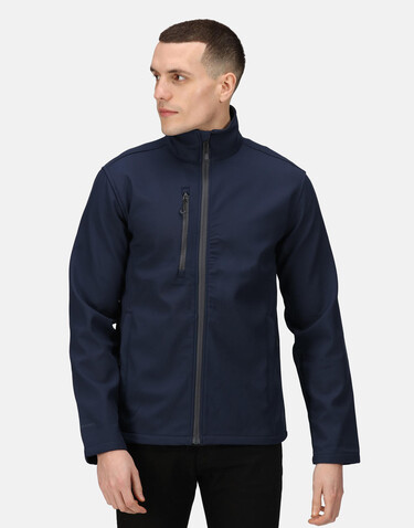 Regatta Honestly Made Recycled Softshell Jacket, Navy, 2XL bedrucken, Art.-Nr. 893172007